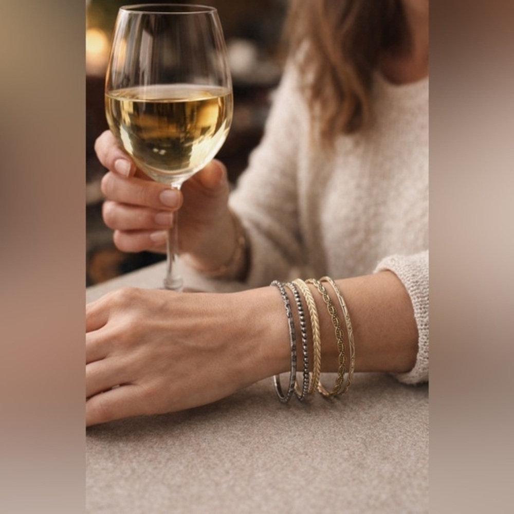 5 unique etched bangles / rose gold, gunmetal, gold plated, antique gold plate 💛